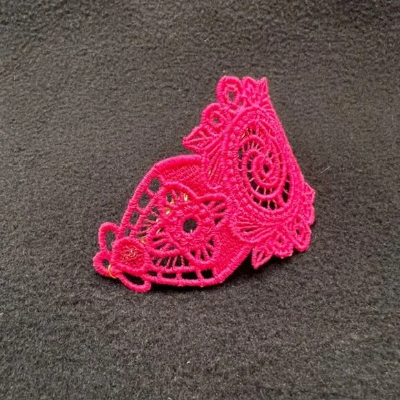 Homemade Pink With Gold Hardware Lace Bracelet - Picture 2 of 5